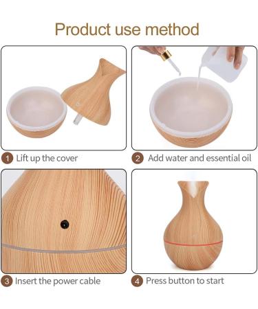 Diffuser Home Aromatherapy Machine Air Humidifier USB LED Essential Oil Diffuser Humidifier for Home(Light Wood) - Buy Online on GoSupps.com