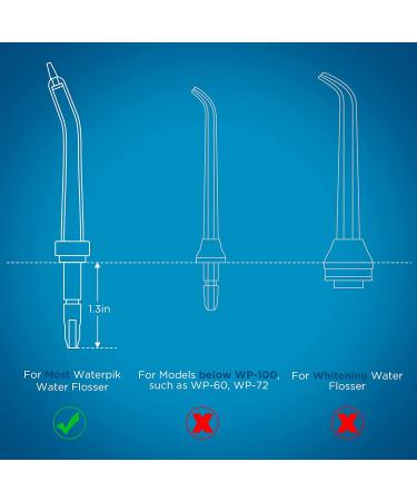 6 Pik Pocket Tips for Waterpik Water Flosser - Replacement Tips for Effective Oral Care - Buy Online on GoSupps.com