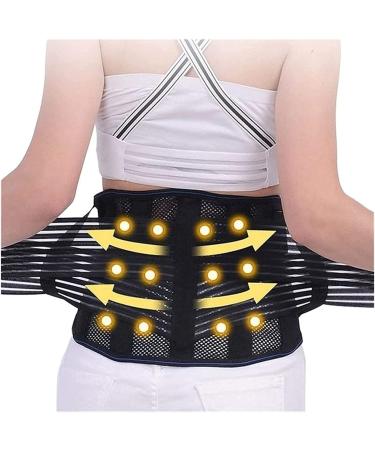 FEECOZ Self-Heated Lumbar Support Belt - Tourmaline & Magnetic - 9 Steel Bones for Back Pain Relief & Posture Correction | Men's Waist Support - Buy Online on GoSupps.com