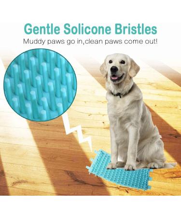 bealy Large/Petite Dog Paw Cleaner Cup - Portable Dog Foot Washer with Silicone Washers in Blue/Green - Easy-to-Use and Handy Dog Paw Washer - Nice Packaging - Buy Online on GoSupps.com