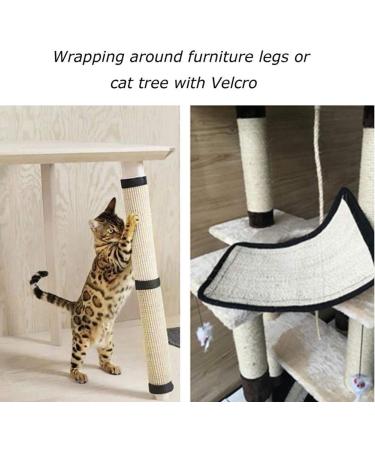 Natural Sisal Cat Scratching Mat - Heavy Duty Sofa Protector for Cats - Easy Installation - Furniture Scratch Pad - Buy Online on GoSupps.com