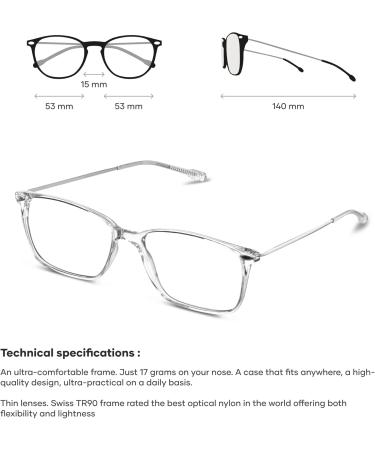 Nooz Reading Glasses - Rectangular Magnifying Glasses for Men & Women | Bao Collection Essential - International Shipping Available - Buy Online on GoSupps.com