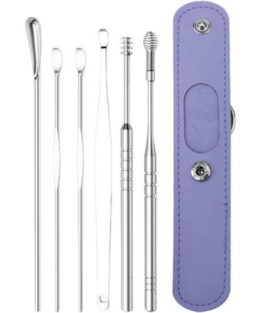Jextou Earpick Spiral Earwax Remover Kit - Ear Hygiene Care Tool for Children & Adults - Purple - Buy Online on GoSupps.com