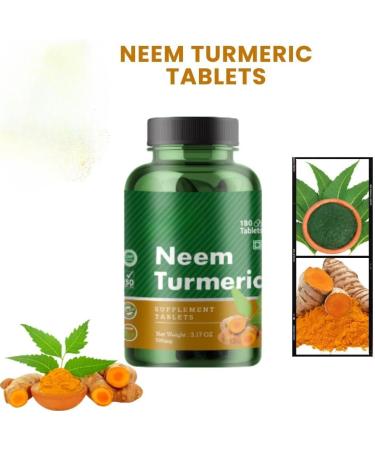 Neem Leaf Tablets -180 Neem 500 mg/Azadirachta Indica Natural Skin Care Skin Wellness Herbal ayurveda Supplement - 180 Tablet - Buy Online on GoSupps.com