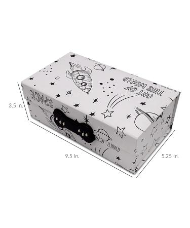 Kids Jewelry Box - 1 Pack Keepsake Paper Box for Boys and Girls  Safe with Combination Lock  Treasure Box for Cards  Jewelry  Toys  Space Design - 9.5x5.25x3.5 White - Buy Online on GoSupps.com