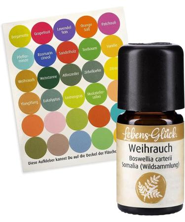 Pure Frankincense Essential Oil 5ml Wild Collection for Aromatherapy & Cosmetics | Life Happiness - Buy Online on GoSupps.com