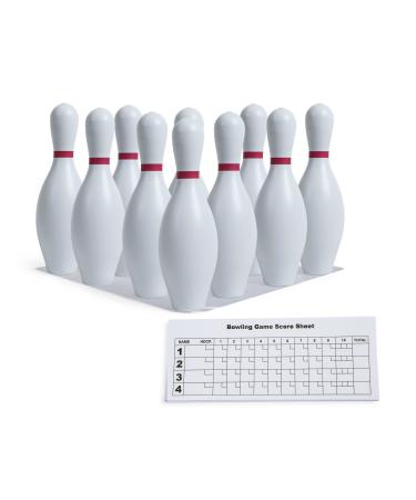 Champion Sports Plastic Bowling Pins: Set for Training & Kids Games , Red/White - Buy Online on GoSupps.com