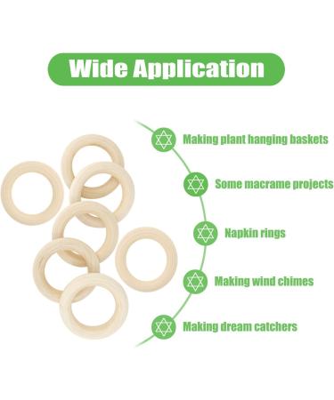 20PCS Natural Wood Rings for Crafts - Macrame DIY Wooden Rings 55mm/2.2inch - Buy Online on GoSupps.com