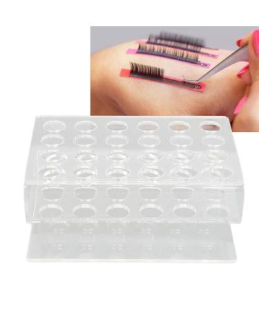 Premium S-Shaped Tweezers with 24 Holes | Large Capacity Transparent Eyelash Organizer for Beauty Salons - Buy Online on GoSupps.com