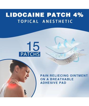 Medhome 4% Lidocaine patch Relief Patches 15 Count Maximum Strength Numbing Gel Patch 3.9 x 5.5 Pain Relief Patches For Fast Numbing of Aches Pains Neck Shoulder Muscle Soreness Back Pain Patch - Buy Online on GoSupps.com