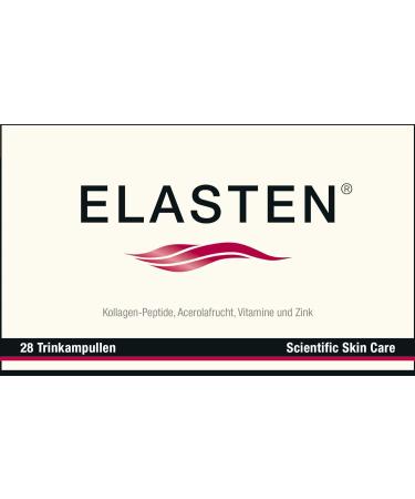 Elasten Collagen Drink - Original Study-Tested Formula for Youthful Skin | 28 Anti-Wrinkle Ampoules - No. 1 Pharmacy Choice - Buy Online on GoSupps.com