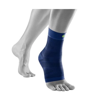Bauerfeind Sleeve for your ankle "Sports Compression Ankle Support" 1 Unisex ankle bandage with compression ankle protection for running fitness and ball sports right & left -wearing m navy