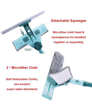 ZQTHL High-Rise Window Cleaning Tool with U-Shaped Telescopic Rod Extendable Squeegee Window Cleaner Equipment - Indoor Outdoor - Buy Online on GoSupps.com