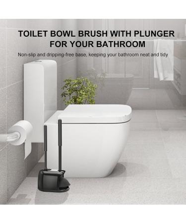 SetSail Heavy Duty Toilet Brush and Plunger Set - Black | Bathroom Cleaning Essentials - Buy Online on GoSupps.com