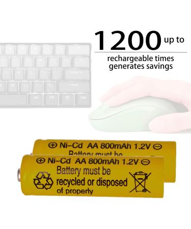 1.2V AA 800mAh Ni-CD Rechargeable Batteries for Solar & Fairy Lights - 12 Pack - Buy Online on GoSupps.com