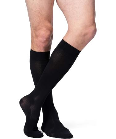 SIGVARIS Men s Essential Opaque 860 Closed Toe Calf-High Socks 20-30mmHg - Black - Large Long Black LL - Large Long