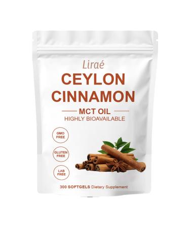 LIRAE Ceylon Cinnamon SoftGels Ceylon Cinnamon Soft Gels 7200mg Equivalent with Mct Oil Highly Bioavailable Herbal Extract | Non-GMO Gluten Free | 300 Softgel (1)
