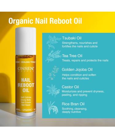 Onsen Secret Nail Reboot Duo - Natural Nail Care & Cuticle Repair Treatment for Damaged Nails - Visible Results (15ml Cream & 10ml Oil) - Buy Online on GoSupps.com