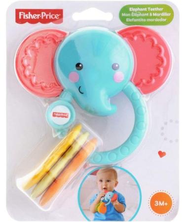 Shop Fisher-Price Elephant Teether (Mattel CGR89) - Safe Baby Teething Toy | Fast International Shipping - Buy Online on GoSupps.com