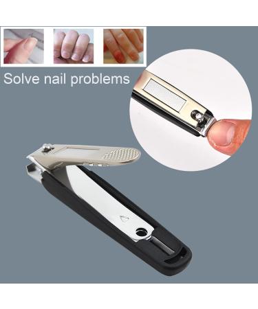 Professional Nail Clipper Stainless Steel Nail Clipper for Women Men and Children Pedicure and Manicure Black - Buy Online on GoSupps.com