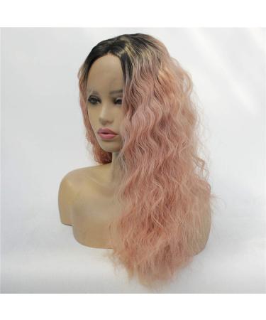 Buy Fluffy Gradient Color Long Curly Corn Hair Wig - Front Lace Chemical Fiber Wig for All Occasions - Buy Online on GoSupps.com