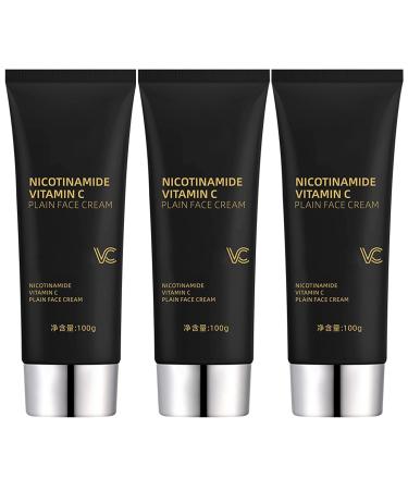 100g Multifunctional Smooth Hydrating Niacinamide Makeup Cream Nicotinamide Vitamin C Plain Face Cream Five Vitamin C Moisturizing Cream Waterproof Lasting Concealer Cream Face Makeup (3PCS)