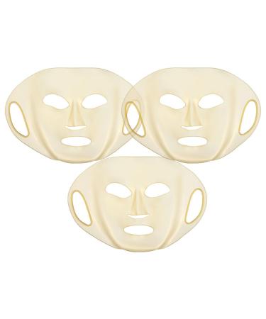VICASKY 3 pi ces Masque Facial Silicone R utilisable Couvre-visage Hydratant et Ajustable pour Soins Du Visage L ger et Pliable pour Voyage et Usage Quotidien