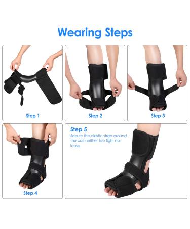 Healifty Plantar Fasciitis Night Splint | Adjustable Foot Support Brace for Right & Left Foot | Unisex Ankle Stabilizer - Buy Online on GoSupps.com