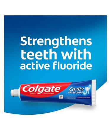 Colgate Cavity Protection Toothpaste with Fluoride 6oz - Pack of 6 | Regular White Toothpaste - Buy Online on GoSupps.com