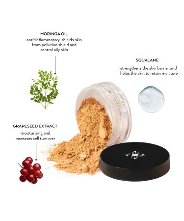 Emani Vegan Cosmetics Mineral Crushed Powder Foundation - Full Coverage HD Finish, Pore Minimizing, Organic & Vegan, Gluten/Cruelty Free, Buildable Coverage Sand (Medium) - Buy Online on GoSupps.com