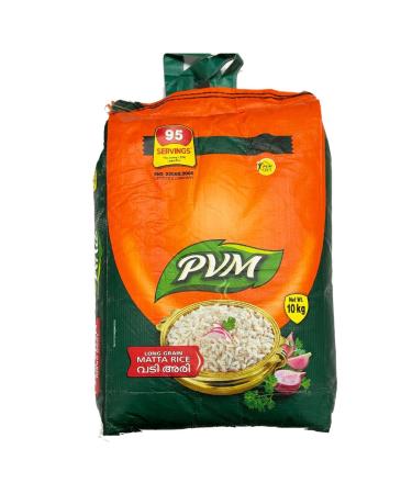 Pavizham Long Grain Matta Rice | 10KG | Matta Arisi | Healthy | High Fibre | High Protein | Natural | Indian Origin | Gluten Friendly | Easy Cook