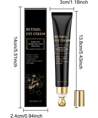 YOENBG Retinol eye cream against dark circles antiwrinkle eye cream with cooling roller ball niacinamide hyaluronic acid and caffeine quickly absorbed by puffy eyes and fine lines 3 - Buy Online on GoSupps.com