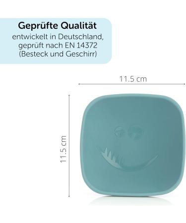 MiaMia 2x Baby Silicone Bowl Set with Suction Cup - Non-Slip Porridge Bowls in Petrol Grey - International Shipping Available - Buy Online on GoSupps.com