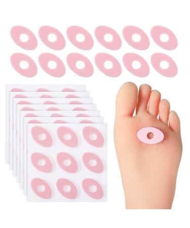 Sibba Callus Cushions Round Foam Padding 72 Pcs Corn Cushions Feet Toes Corn Removers Oval Foam Padding Sore Spots Patch Waterproof Self-Stick Adhesive Pads Soft Foot Stickers for Blisters Heel