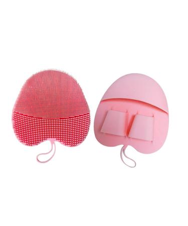 dijiusidy Unisex Silicone Facial Cleaning Brush Beauty Washing Brushes Exfoliator Skin Care Tools Instrument Hotel Travel Pink