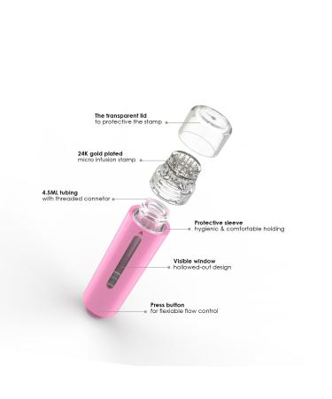 Buy Titanium Derma Stamp Microneedle for Skin Care | Face Lips Hair & Scalp | Pink Microneedling Tool for Enhanced Beauty & Serum Application - Buy Online on GoSupps.com