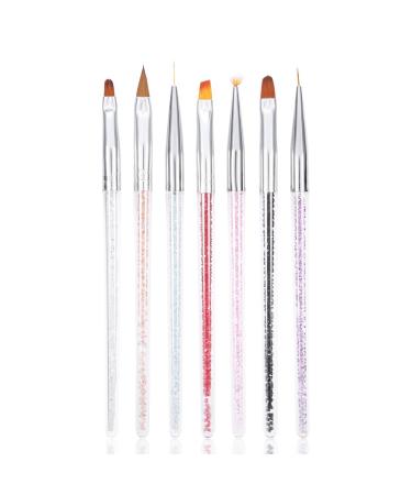 Crazy Sale Nail Art Brush Set 7pcs Nail Painting UV Gel Polish Extension Carving Liner Flower Drawing Pen