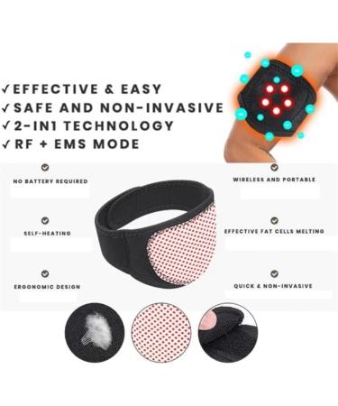  ZDDP Tourmaline Acupressure SelfHeating Adjustable Arm Trimmers Thigh Trimmers for Weight Loss and Cellulite Black Red - Buy Online on GoSupps.com