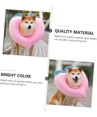 Ipetboom 1pc Pink Cat Headgear Recovery Pet Anti-Lick Lovely Anti-Licking Juicy Peach Neck Dog L Pink - Buy Online on GoSupps.com