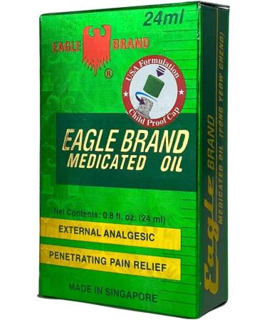 Eagle Brand Medicated Oil 24ML (0.8 OZ) x3pk - External Analgesic for Pain Relief - Buy Online on GoSupps.com