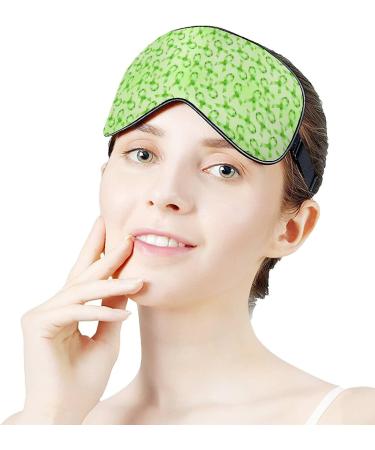 Lymphoma Cancer Green Ribbon Sleep Mask | Adjustable Eye Shades for Women | Comfortable & Stylish Sleep Cover - Buy Online on GoSupps.com