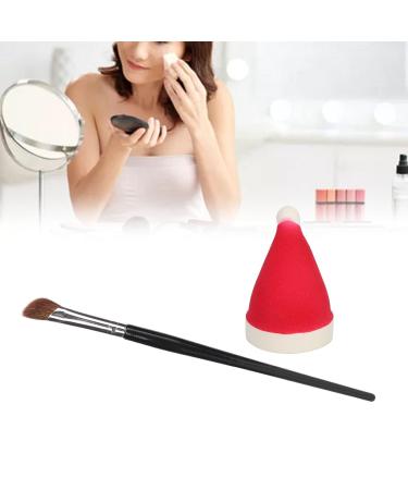 Buy Red Christmas Hat Shape Makeup Sponge Kit - Soft Tapered Brushes for Highlighting & Shading | International Shipping Available - Buy Online on GoSupps.com