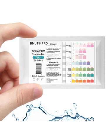 BMUT 50x 7in1 Aquarium test strips for pond fish water values e.g. pH nitrite nitrate GH value Brand: August Engelhardt 1x50 - Buy Online on GoSupps.com