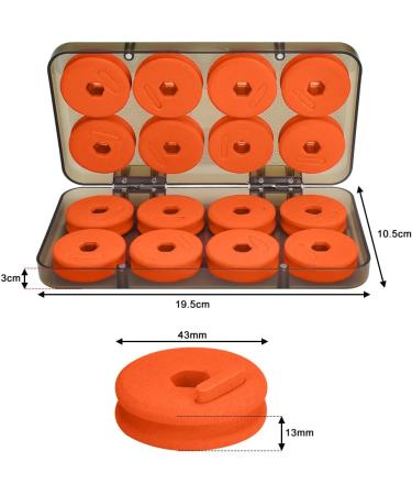 Anthyta 16-Pack Foam Line Winders for Offlocks - 43x13mm Fishing Leader & Cord Coils with Plastic Box - Essential Fishing Equipment & Accessories - Buy Online on GoSupps.com