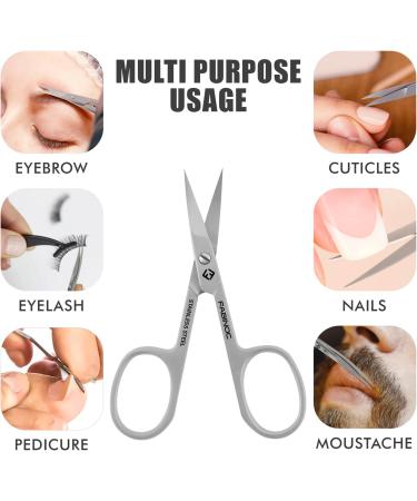 FABINOC Nail Scissors | Curved Cuticle Scissors for Dead Skin | German Quality Stainless Steel Multi-Purpose Sharp Manicure Scissors for Men & Women Cuticle Nail Scissors- Curved - Buy Online on GoSupps.com