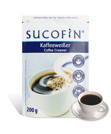 Sucrofin coffee white powder 1 x 200g easily soluble ideal for coffee/tea is enough for 80 cups long durable perfect replacement for milk powder 200 g (1 Pack)