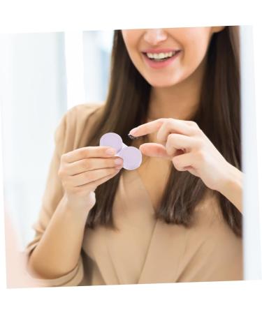 Solustrie Travel Contact Lens Case - Violet Purple Organizer & Remnant Tool for Autumn/Winter - Compact 7.2x5.8x2cm - Buy Online on GoSupps.com