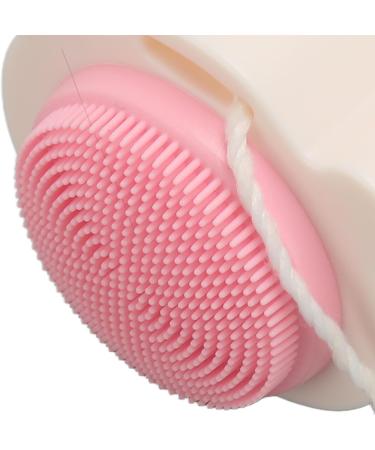 Face Scrubber Manual Silicone Facial Cleansing Brush for Daily Use (White Handle with Pink Silicone) - Buy Online on GoSupps.com