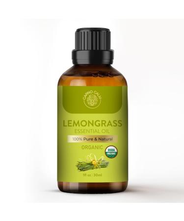 Carno Calm Lemongrass Essential Oils for Diffuser |100% Pure and Natural Lemon Grass Oil | for Hair Massage Spray Aromatherapy and Skincare | 30ml Lemongrass 30 ml (Pack of 1)
