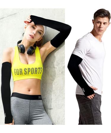 Beisten Armanchette UV Protection Arm Sleeves for Men & Women | UPF 50+ Cooling Slipproof Compression (3 Pairs - Black) - Buy Online on GoSupps.com